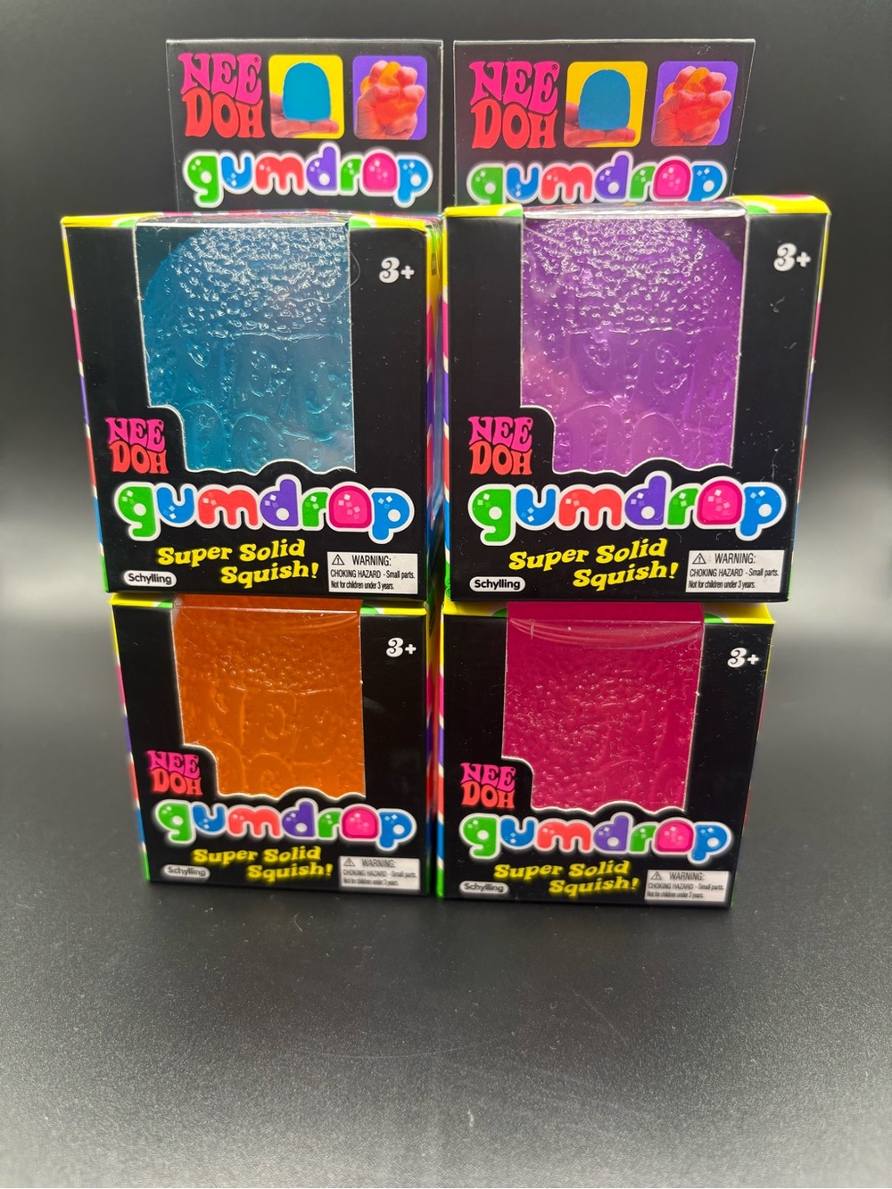 Needoh Gumdrop Super Solid Squish Assorted Colors - Pack of 4